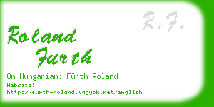 roland furth business card